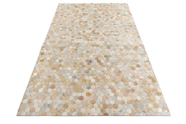 5' x 8' Cowhide Leather Rug