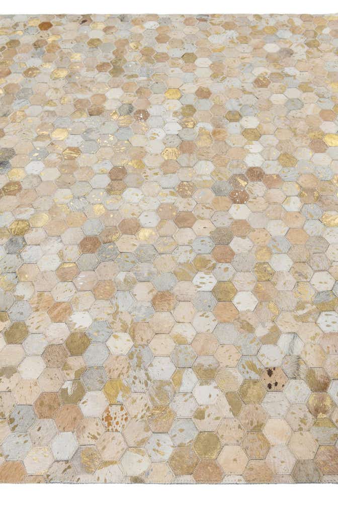 5' x 8' Cowhide Leather Rug