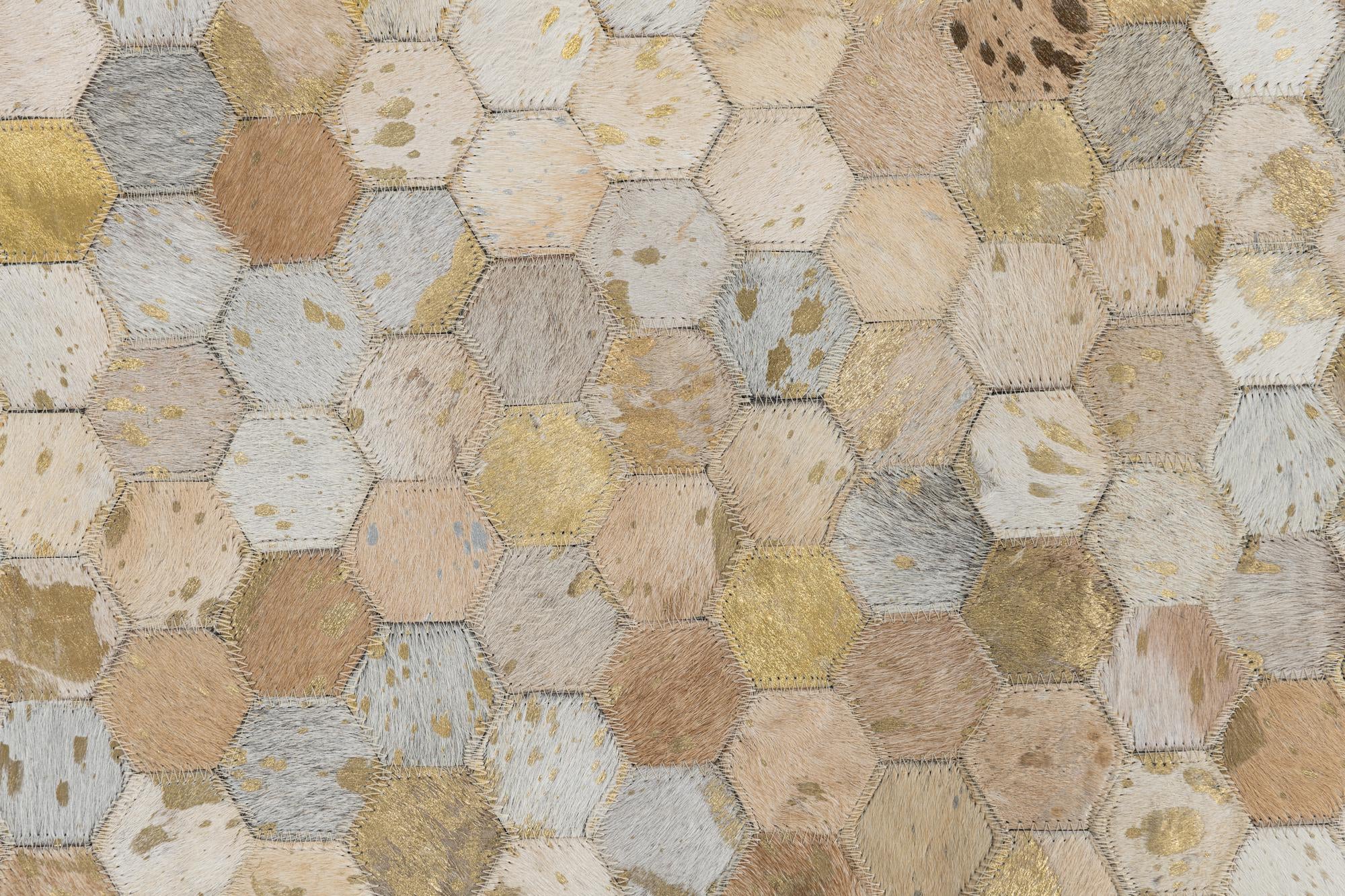 5' x 8' Cowhide Leather Rug