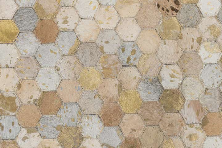 5' x 8' Cowhide Leather Rug