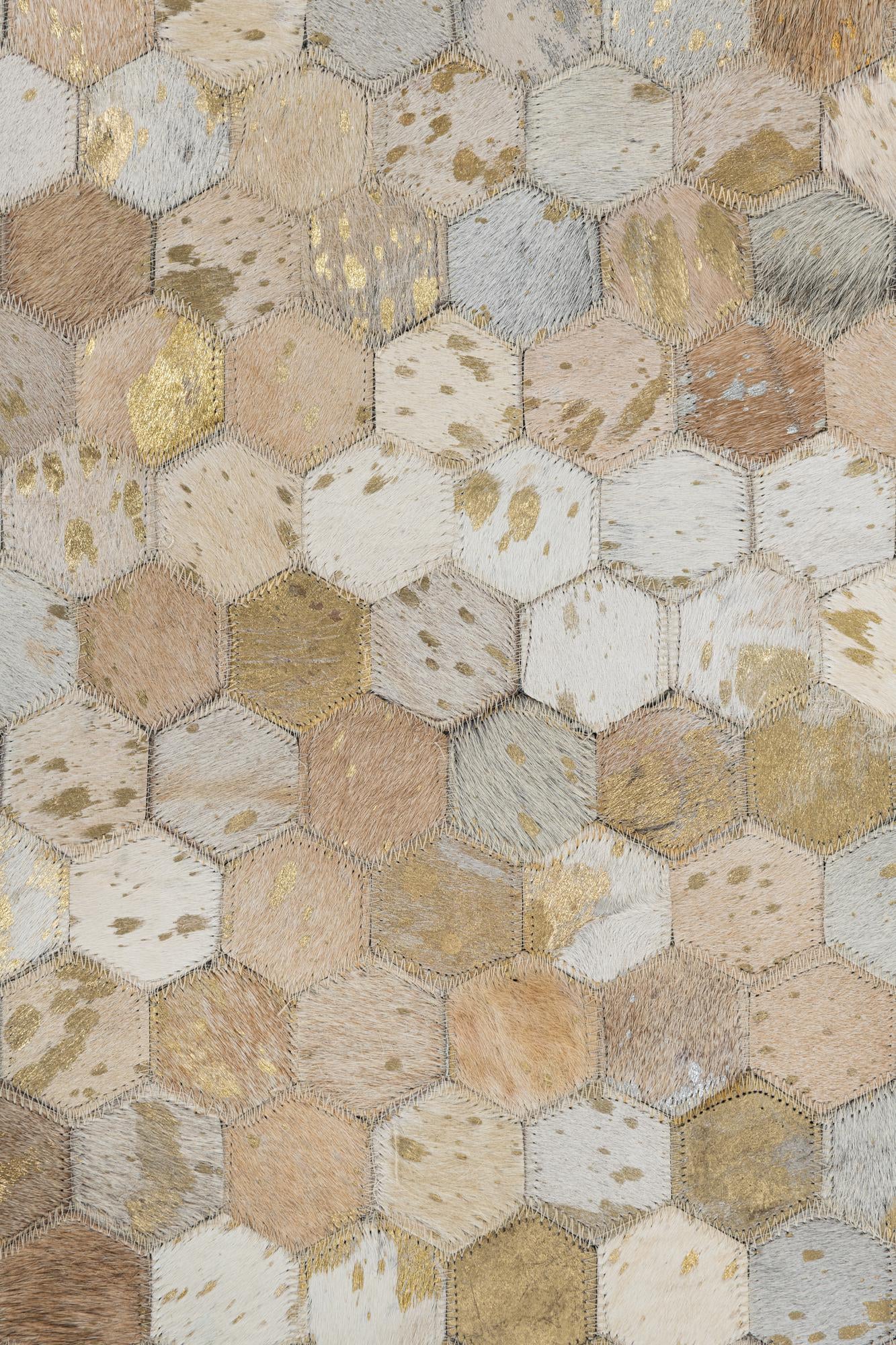 5' x 8' Cowhide Leather Rug