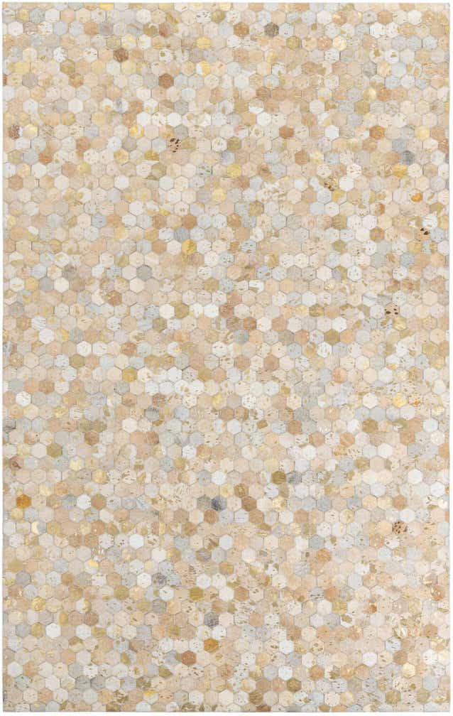 5' x 8' Cowhide Leather Rug