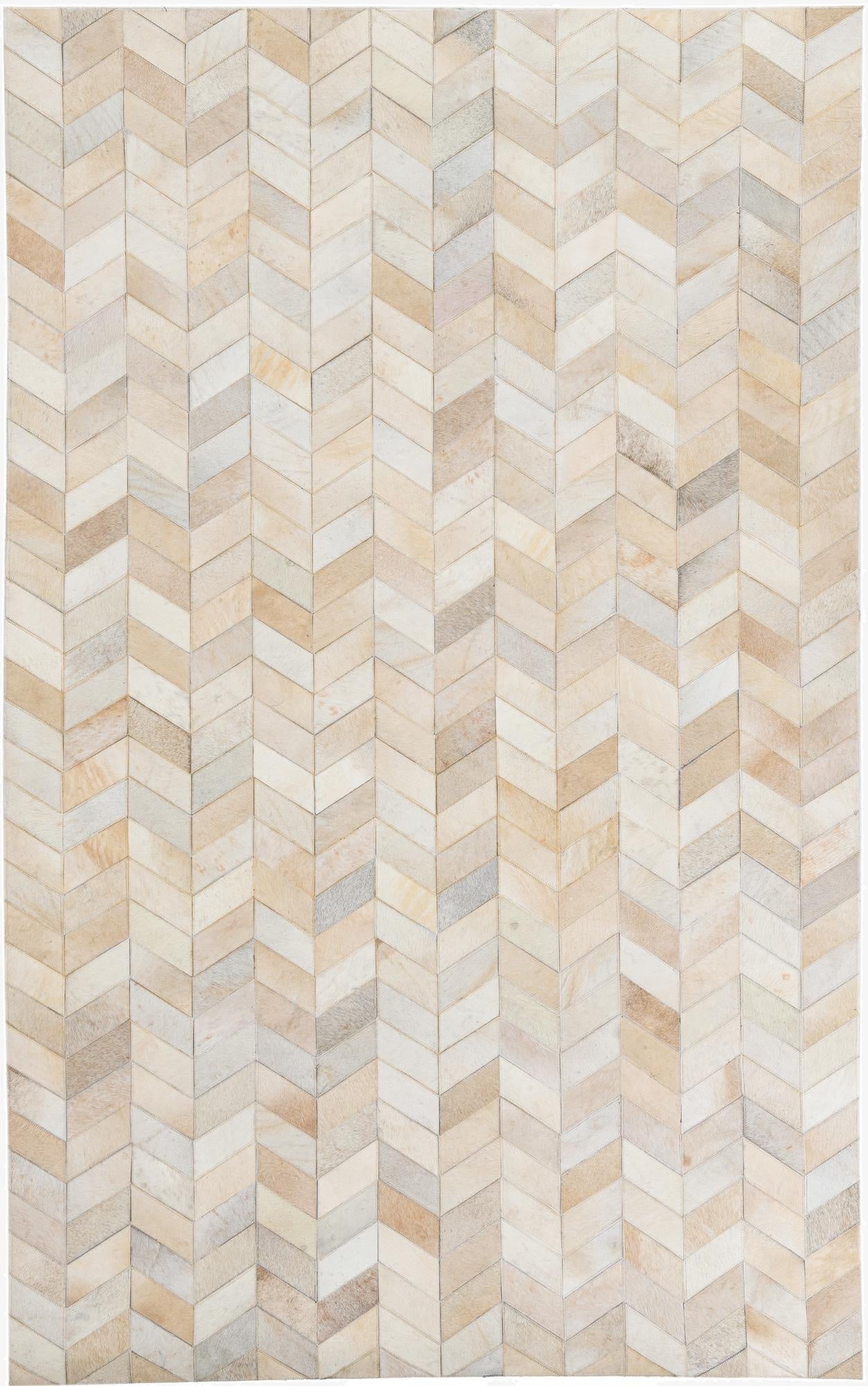 5' x 7' 10 Cowhide Leather Rug