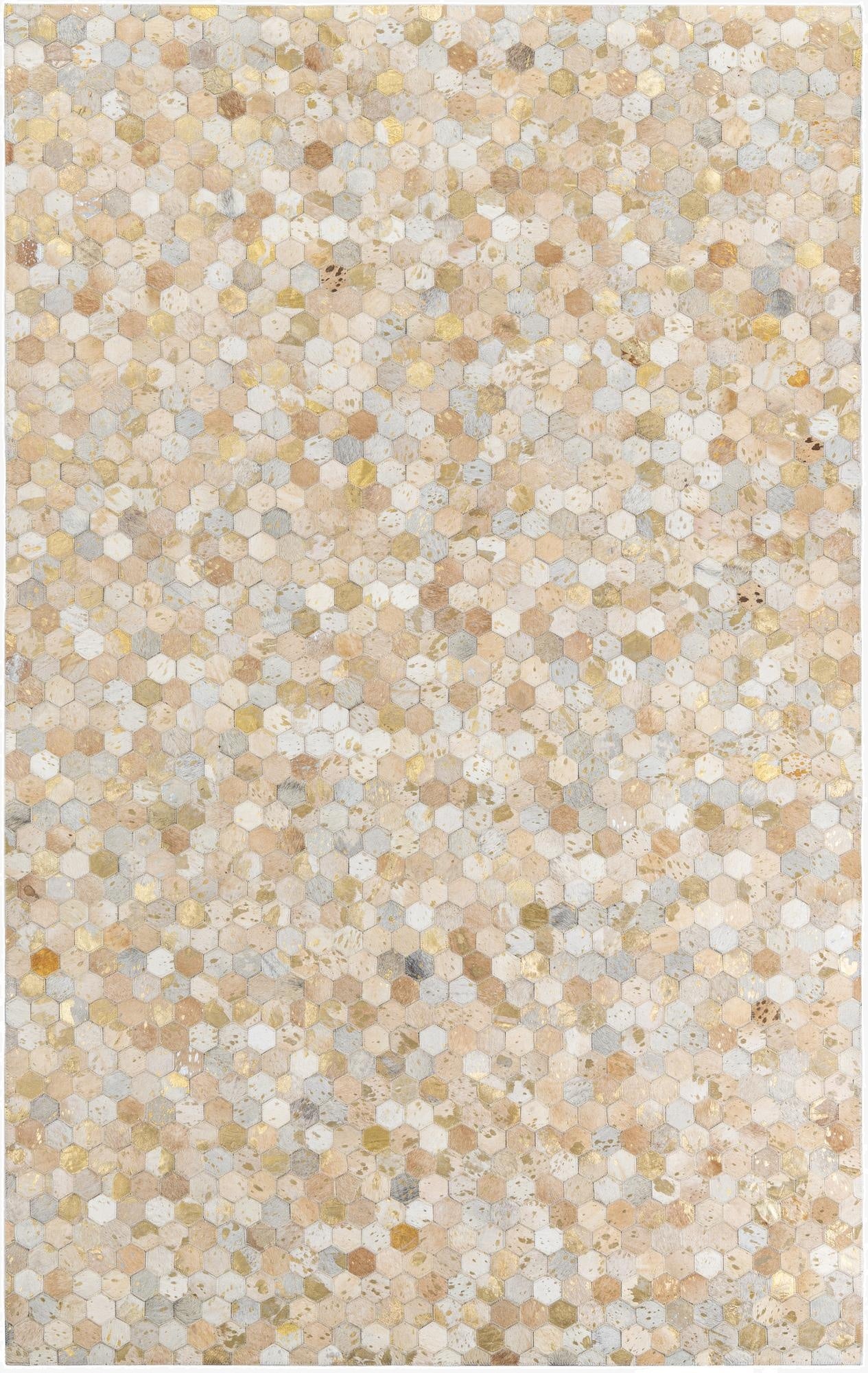 5' x 8' Cowhide Leather Rug