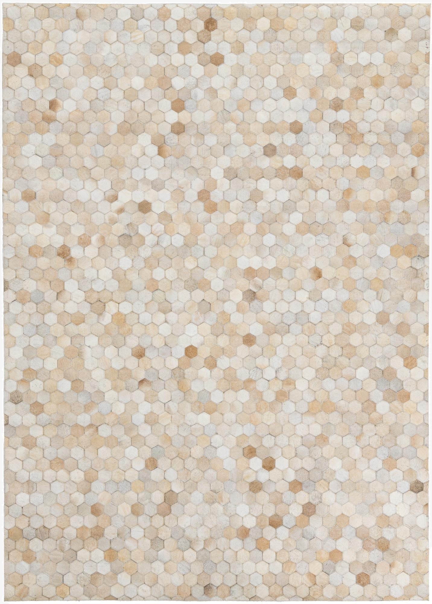 5' 3 x 7' 4 Cowhide Leather Rug