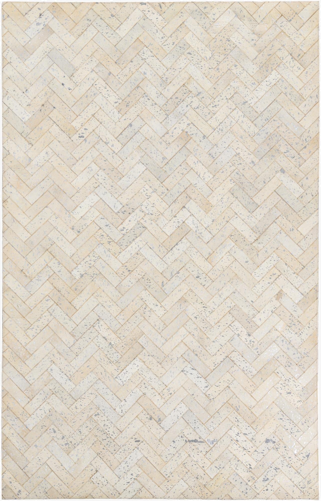 5' x 7' 9 Cowhide Leather Rug