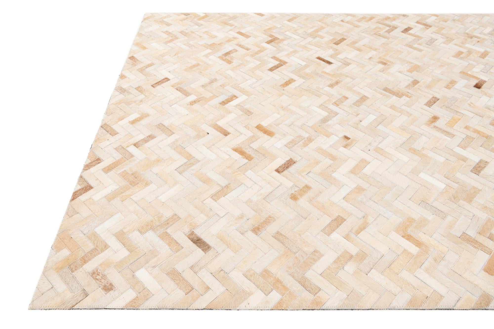 4' 10 x 7' 10 Cowhide Stocks Rug