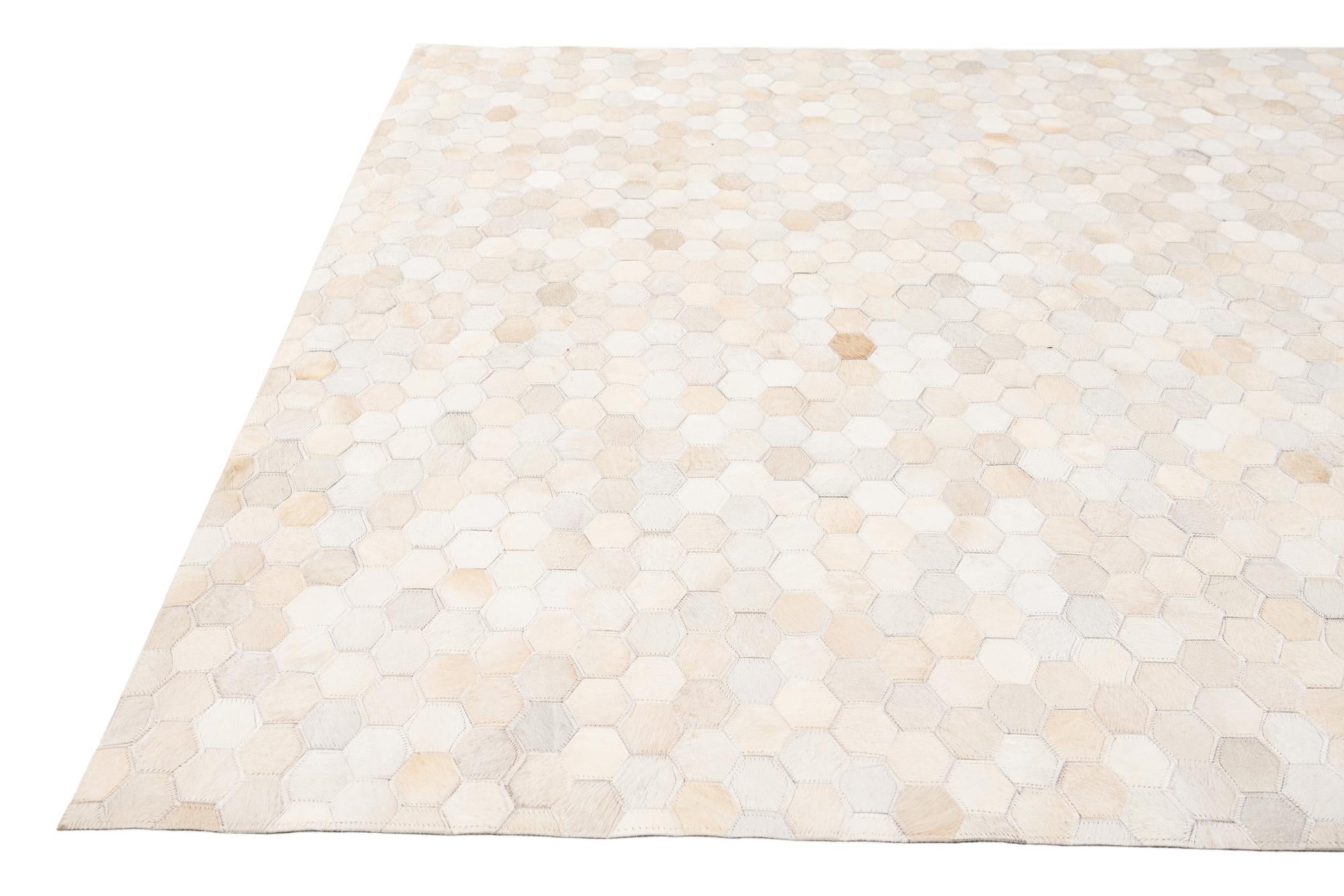 5' x 7' 10 Cowhide Stocks Rug