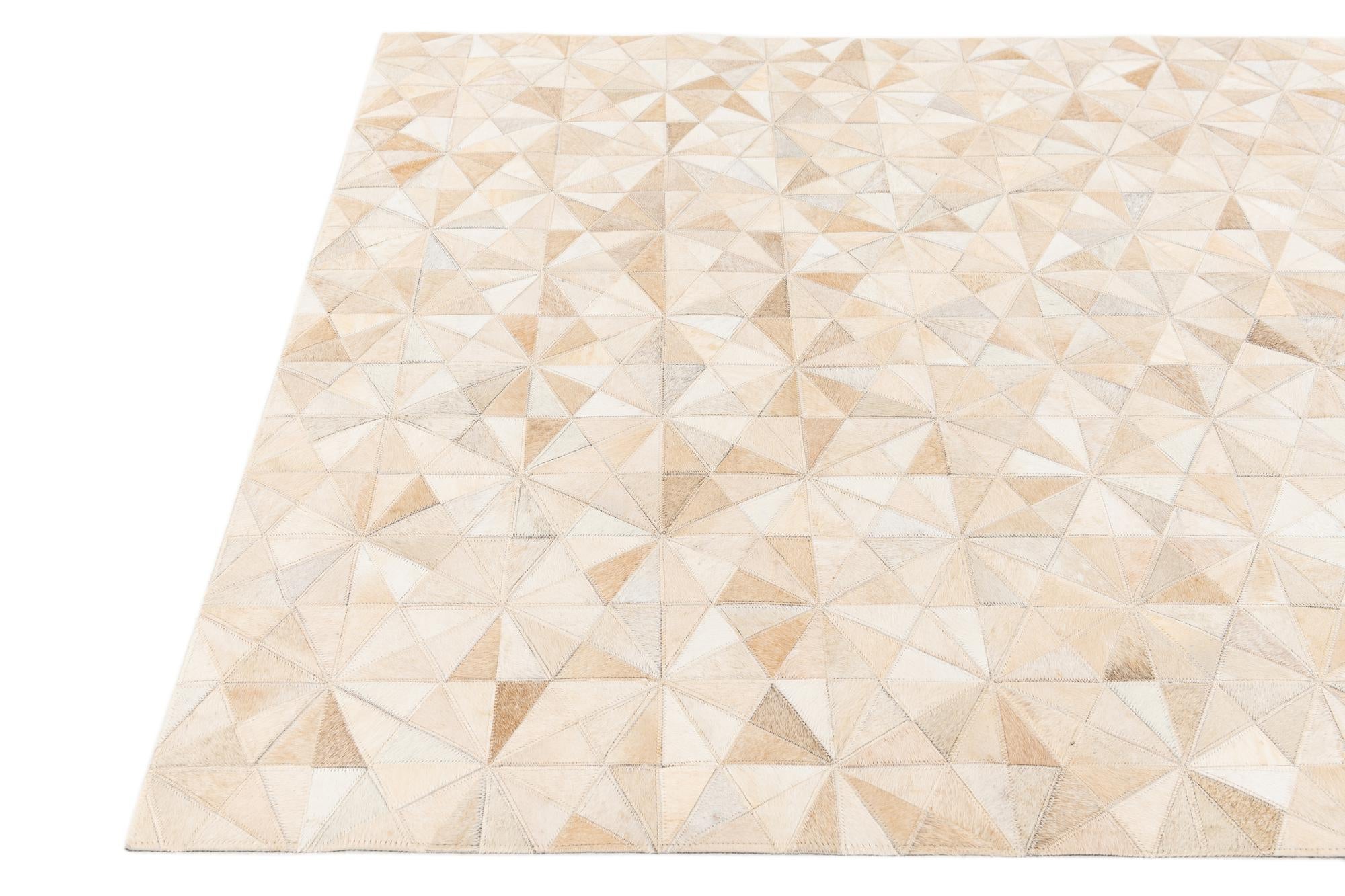 4' x 6' 1 Cowhide Stocks Rug