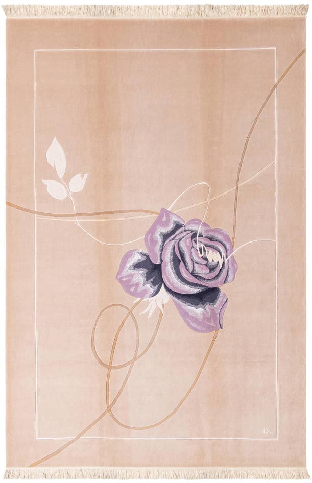 Detail image of 6' 8 x 9' 11 Hand Knotted Darya Wool Rug