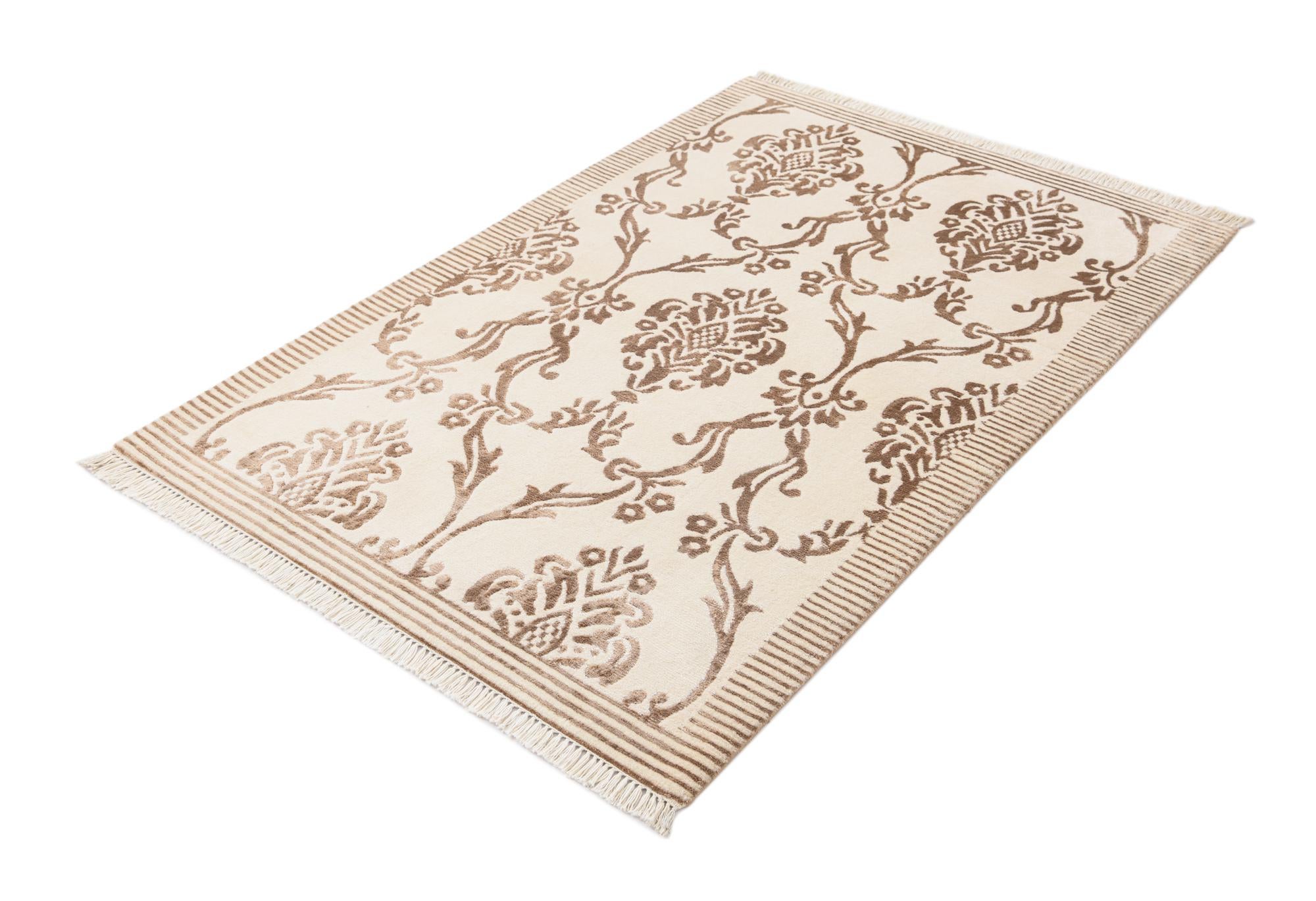 3' 2 x 4' 11 Hand Knotted Darya Wool Rug