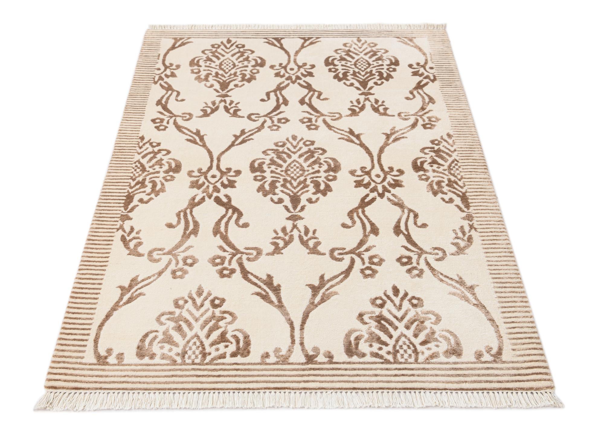3' 2 x 4' 11 Hand Knotted Darya Wool Rug