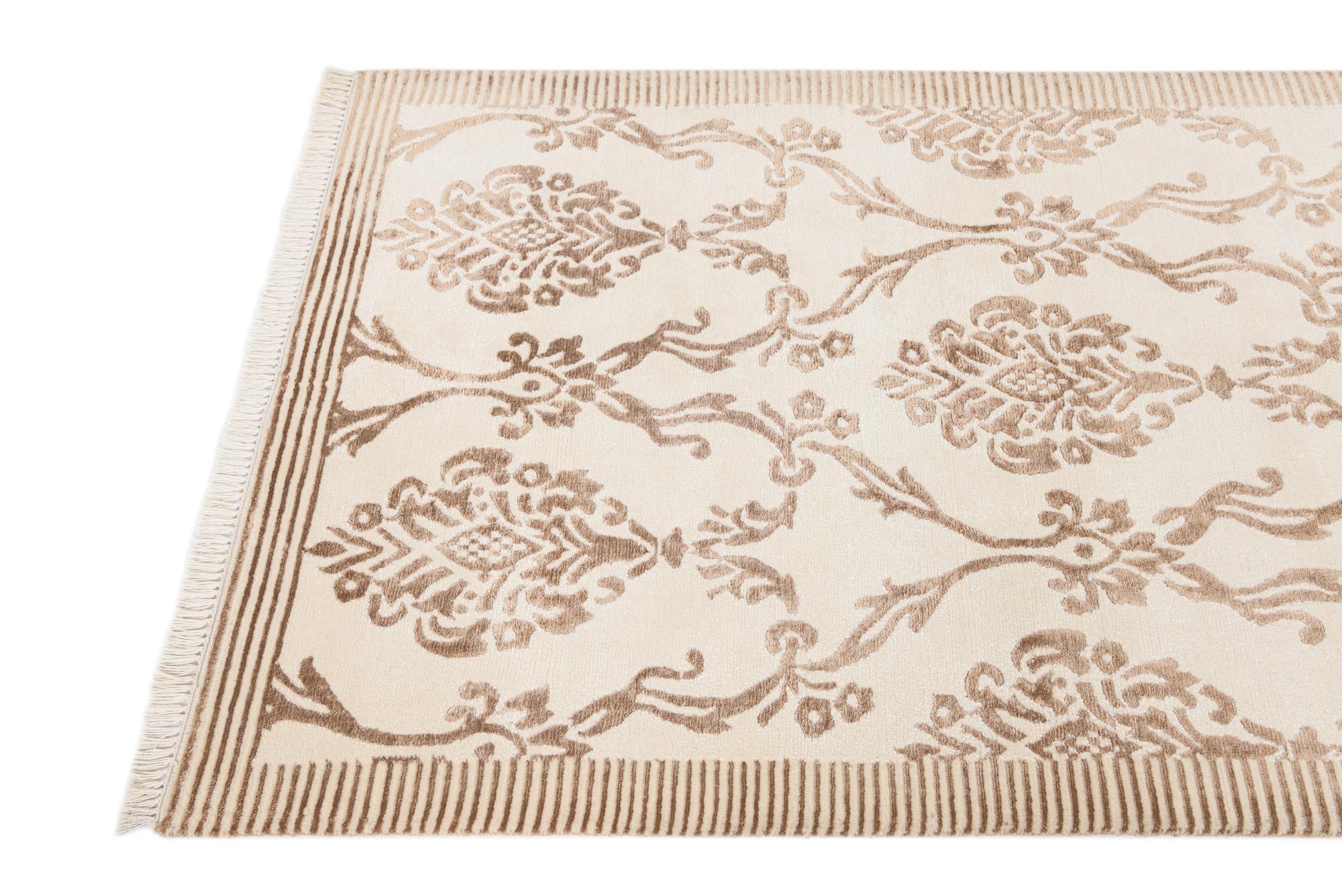 3' 2 x 4' 11 Hand Knotted Darya Wool Rug