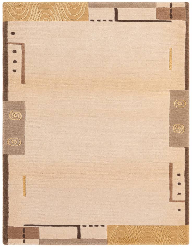 Detail image of 2' 10 x 4' 10 Hand Knotted Darya Wool Rug