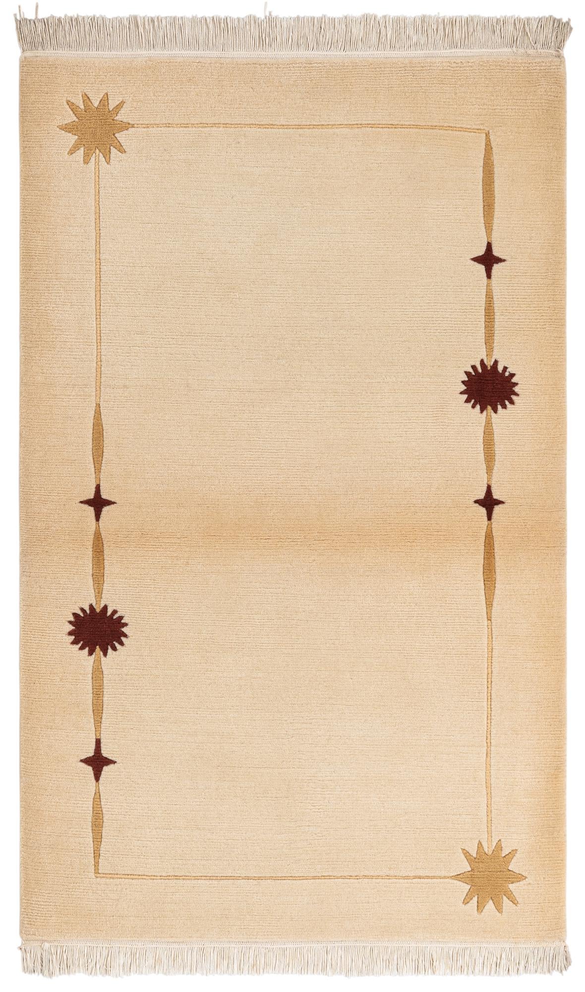 3' x 4' 10 Hand Knotted Darya Wool Rug