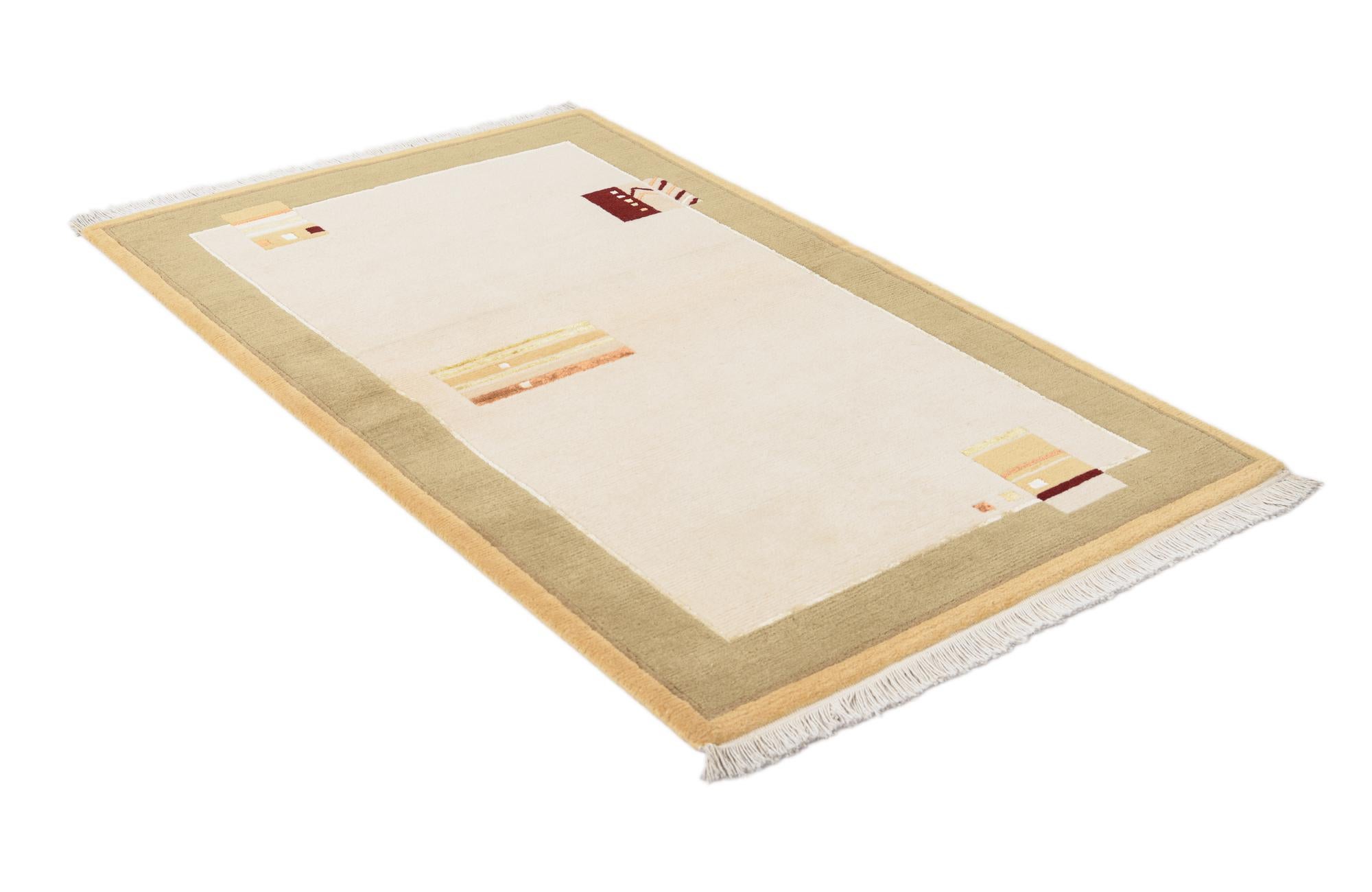3' x 4' 10 Hand Knotted Darya Wool Rug