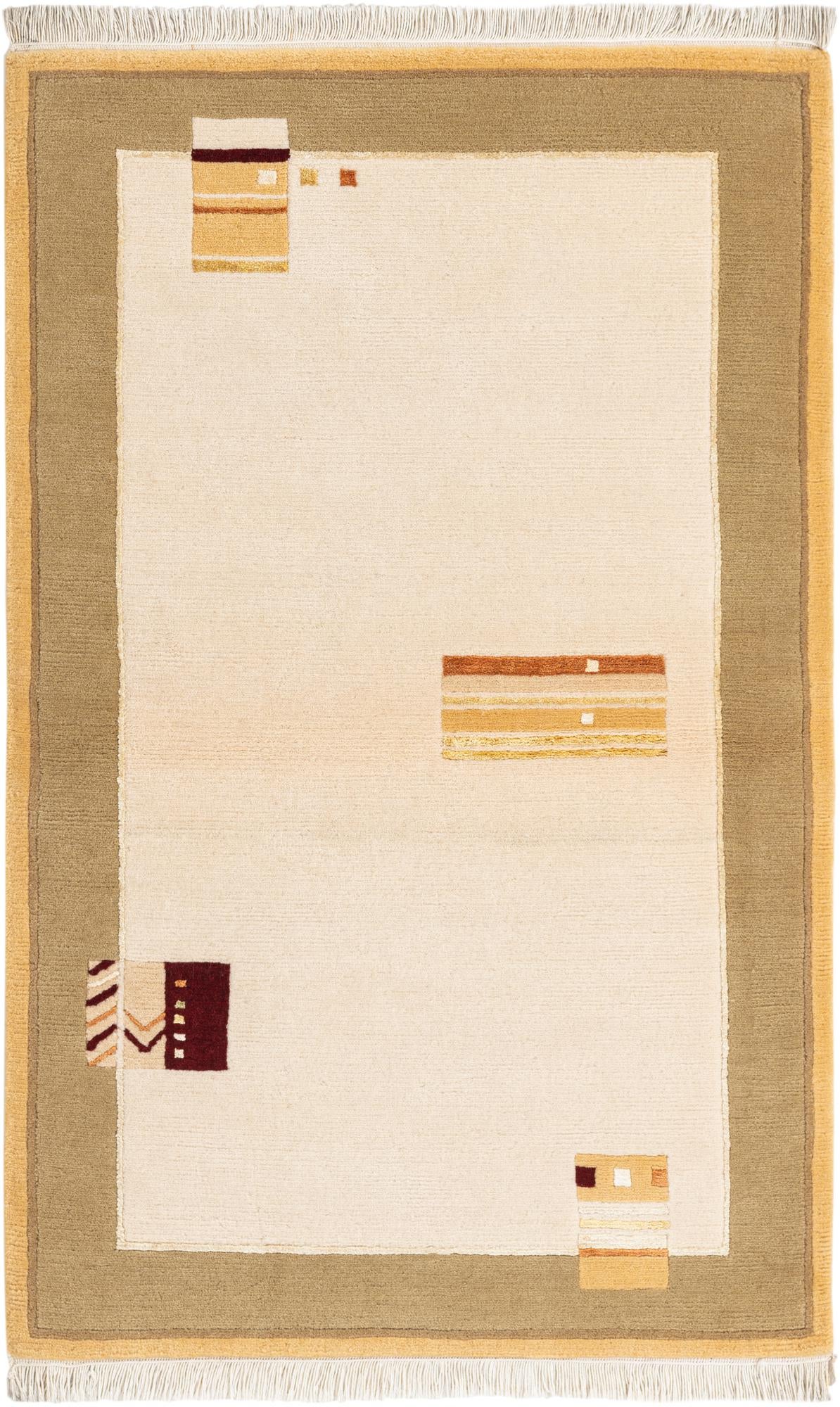 3' x 4' 10 Hand Knotted Darya Wool Rug