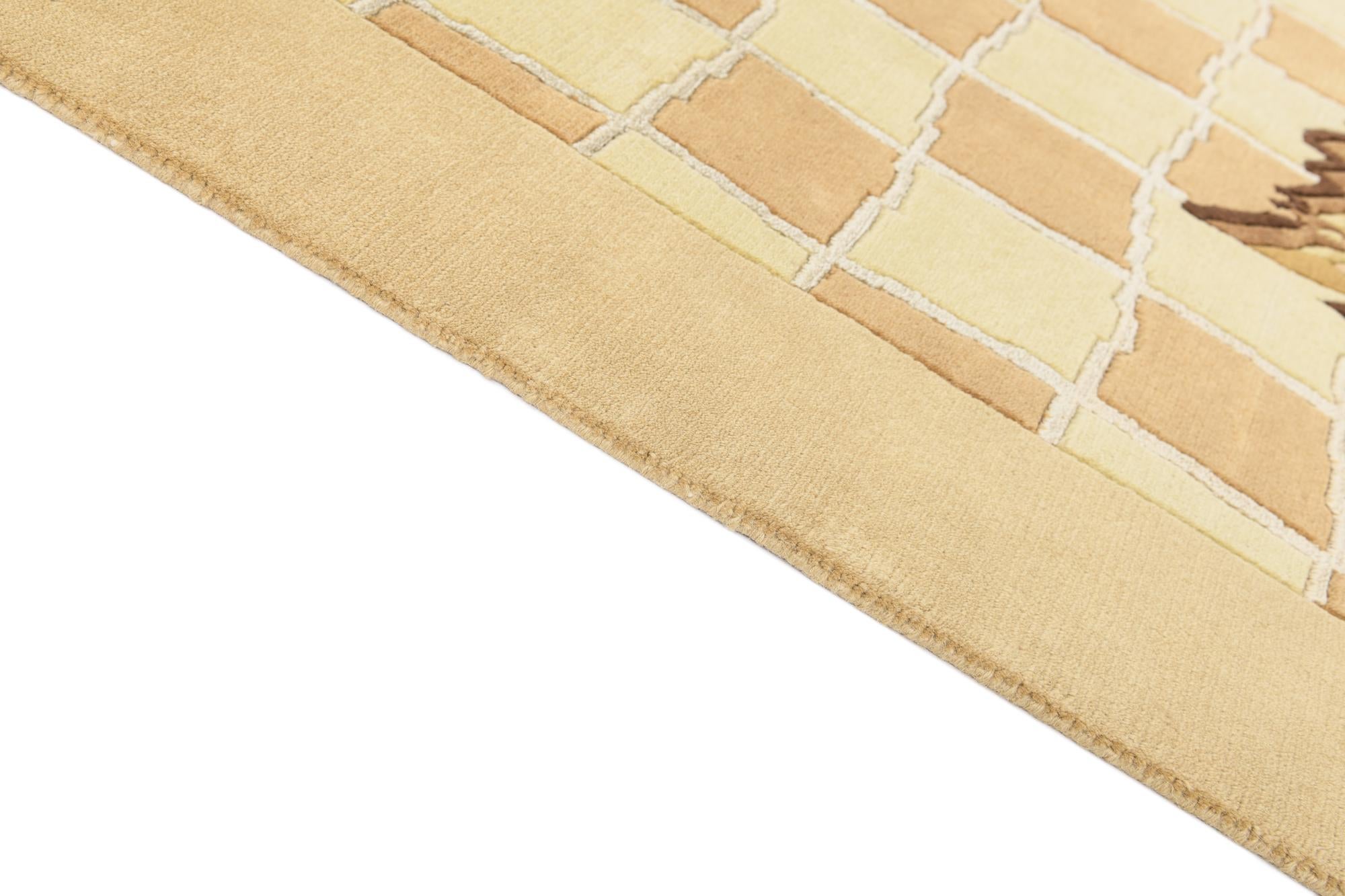 5' 7 x 8' Hand Knotted Darya Wool Rug