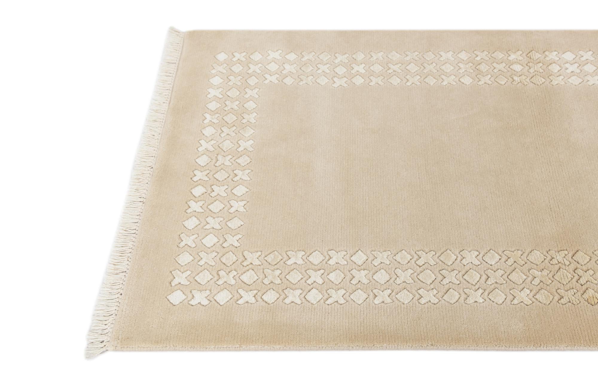 2' 7 x 4' 11 Hand Knotted Darya Wool Rug