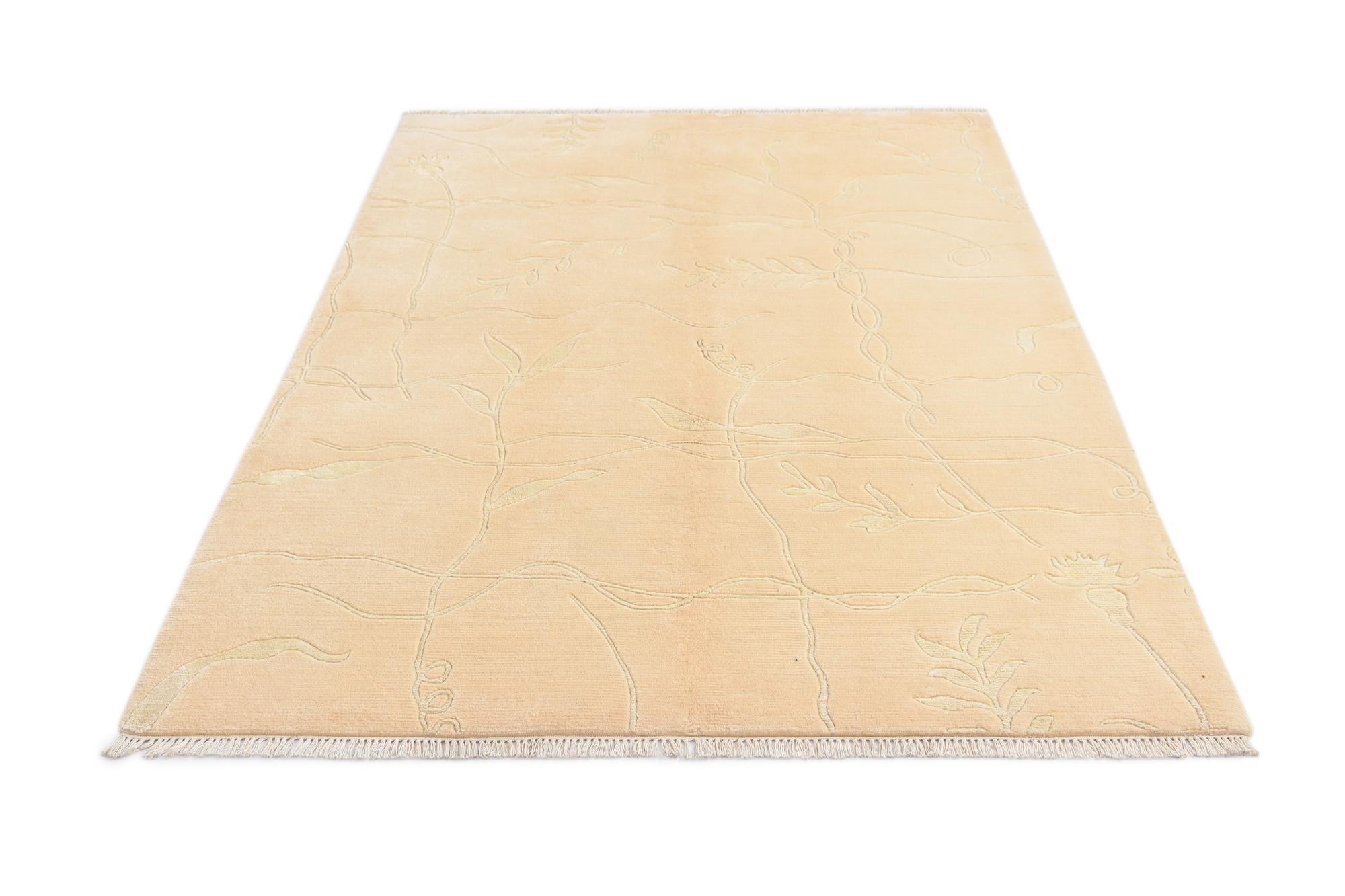 4' 9 x 6' 7 Hand Knotted Darya Wool Rug