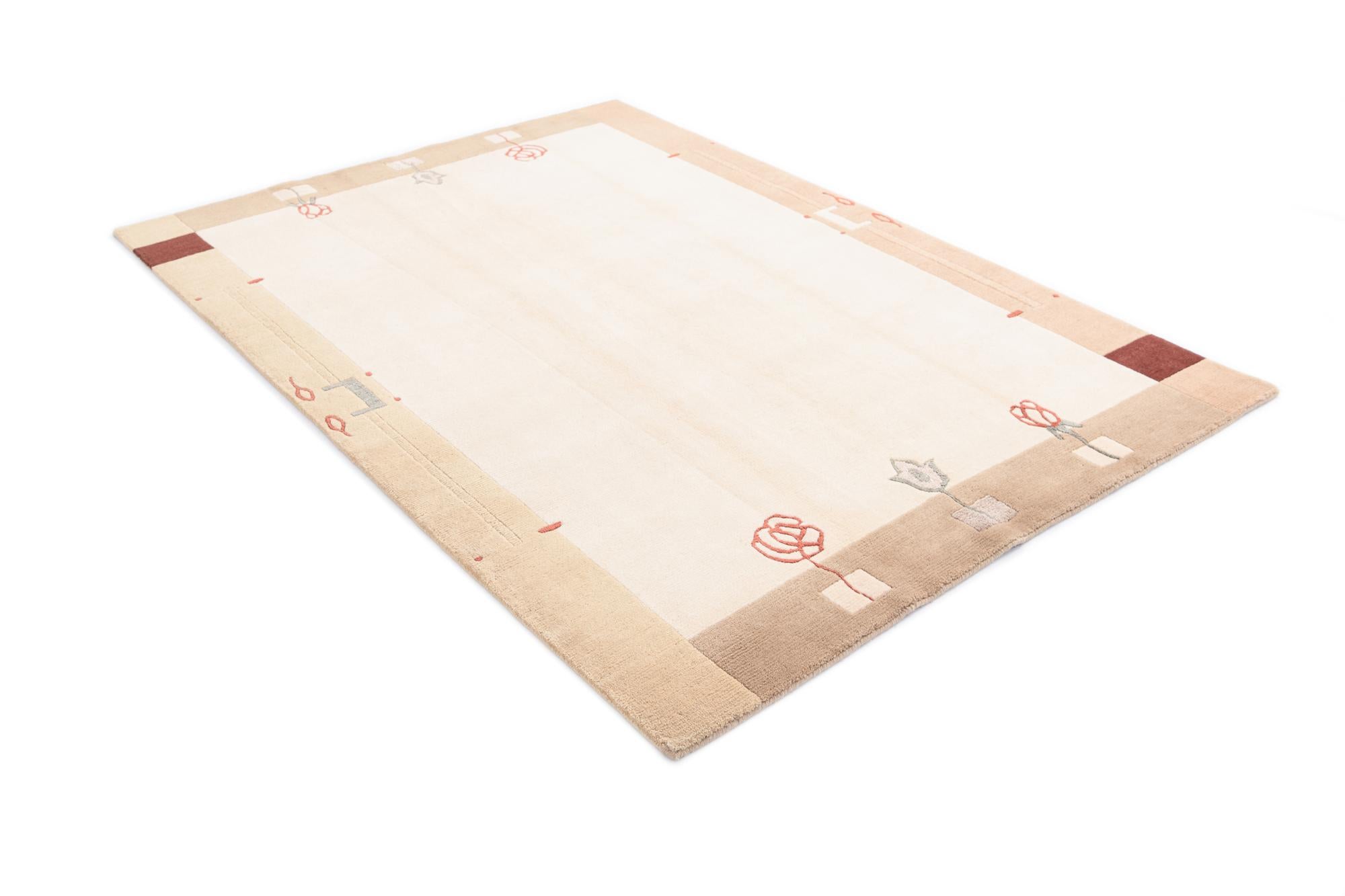 4' 7 x 6' 9 Hand Knotted Darya Wool Rug