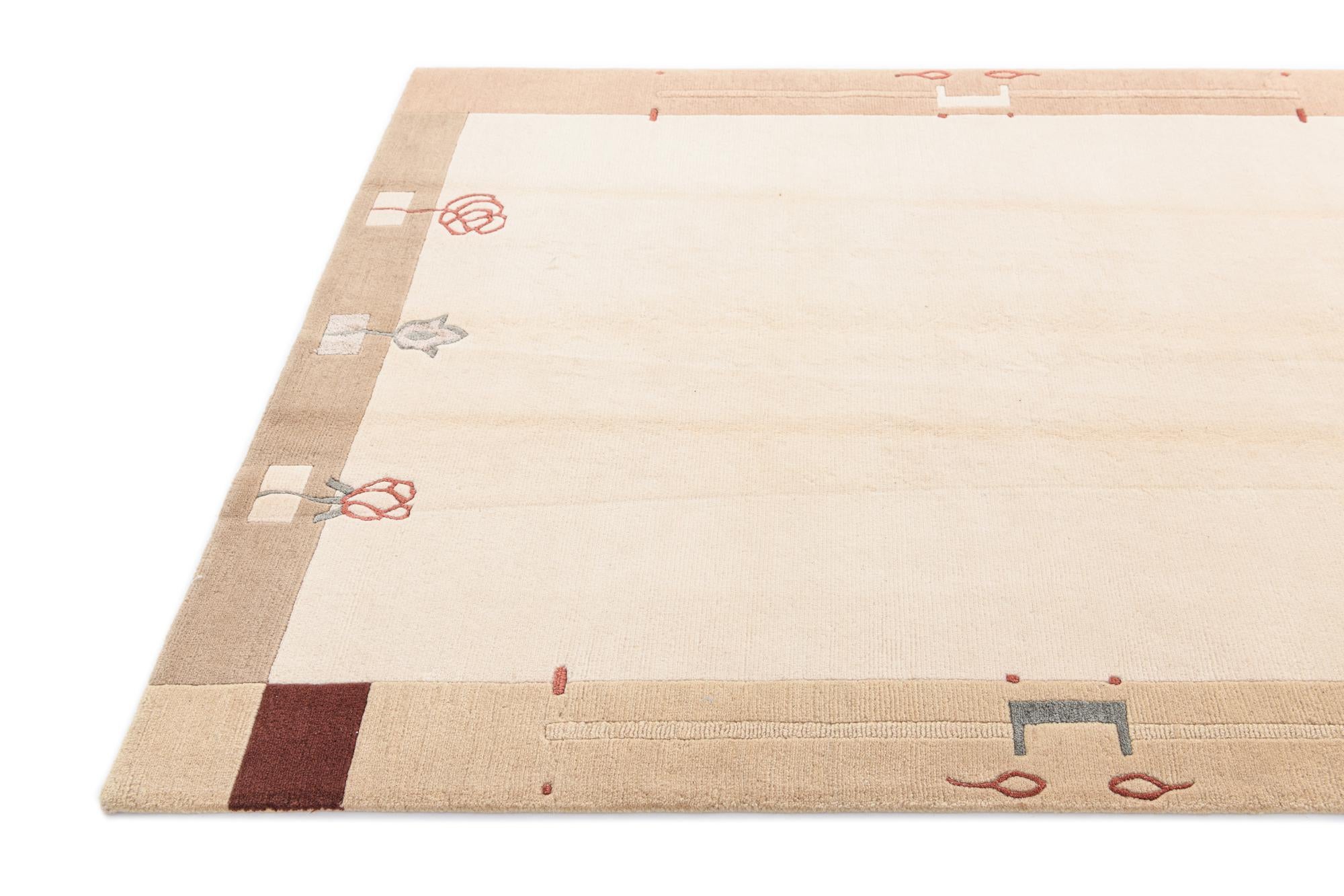 4' 7 x 6' 9 Hand Knotted Darya Wool Rug