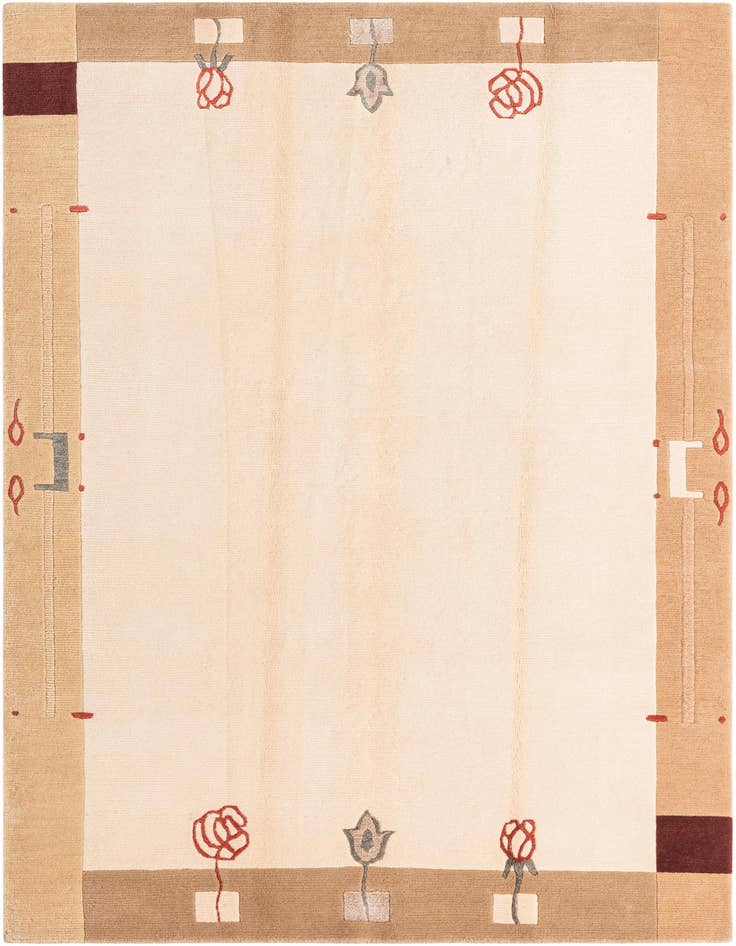 Detail image of 4' 7 x 6' 9 Hand Knotted Darya Wool Rug