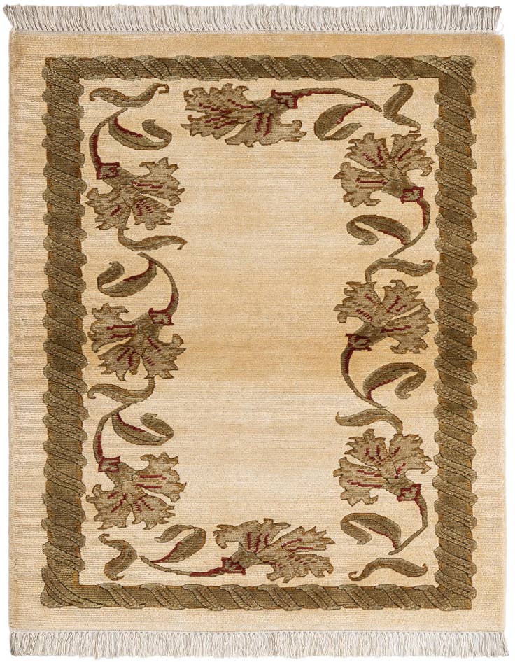 Detail image of 2' 7 x 4' 8 Hand Knotted Darya Wool Rug