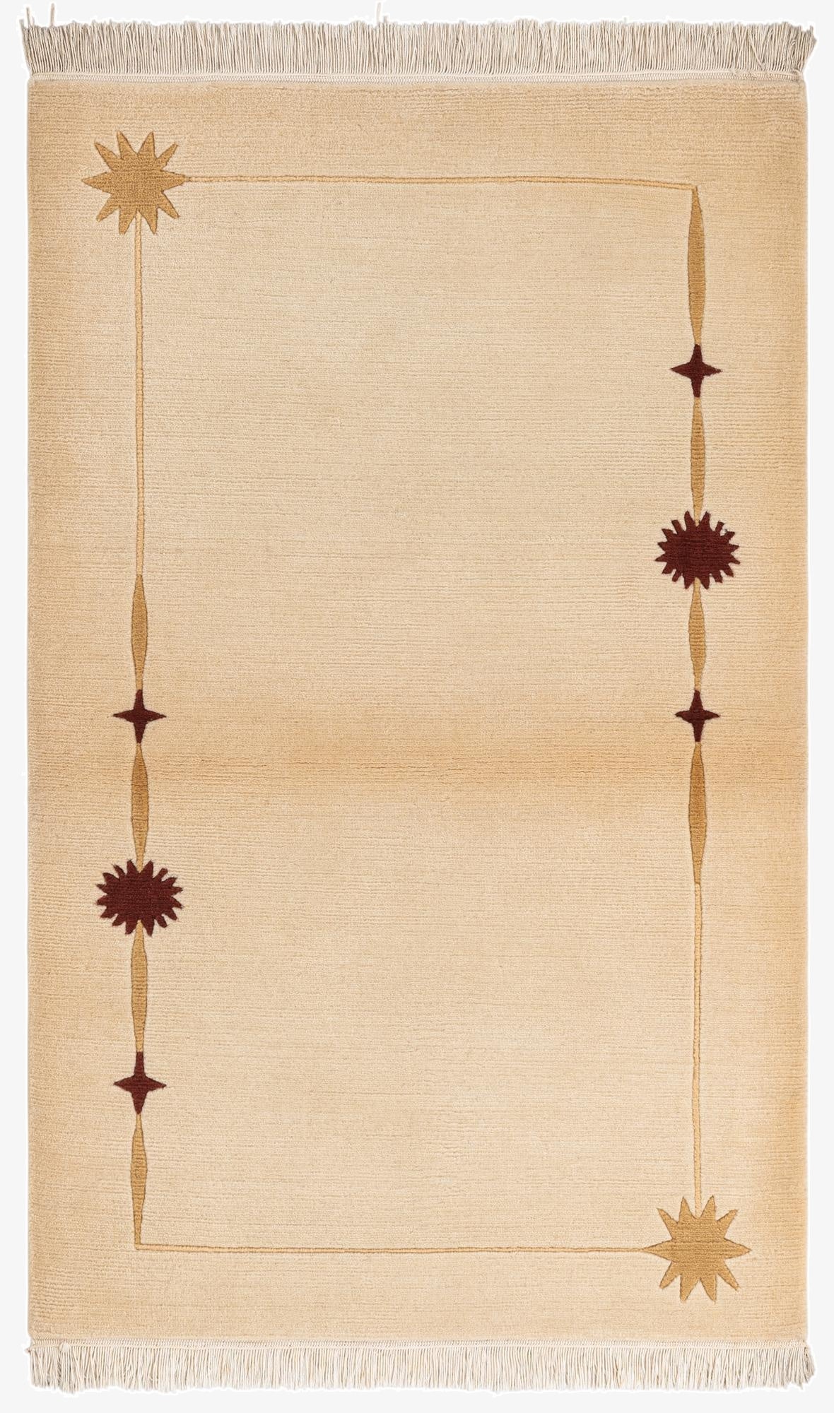 3' x 4' 10  Hand Knotted Darya Wool Rug