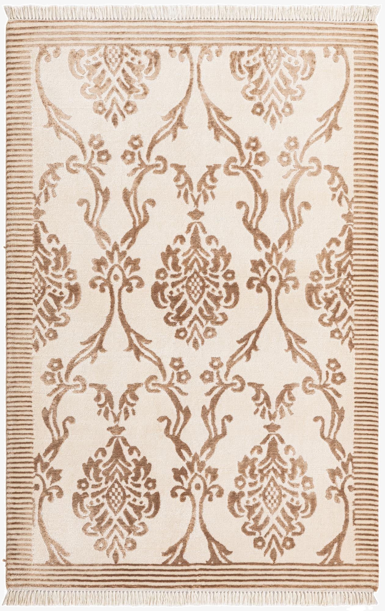 3' 2 x 4' 11  Hand Knotted Darya Wool Rug