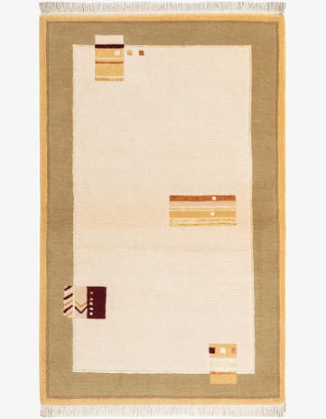 3' x 4' 10 Hand Knotted Darya Wool Rug