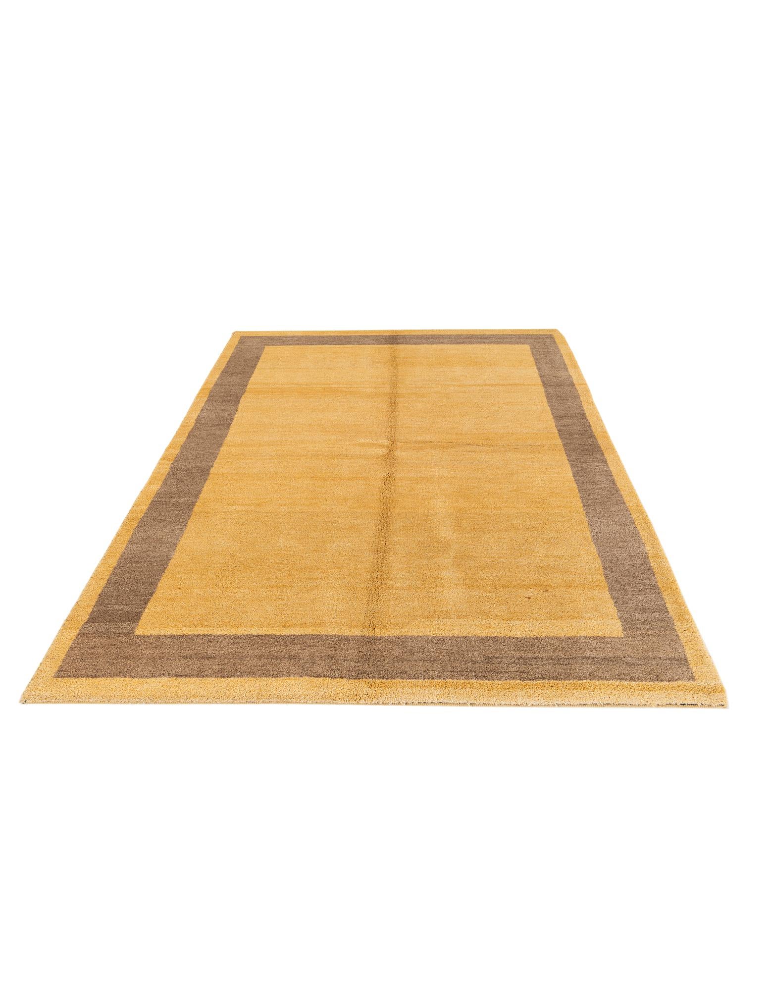 5' 5 x 8' Hand Knotted Gabbeh Wool Rug
