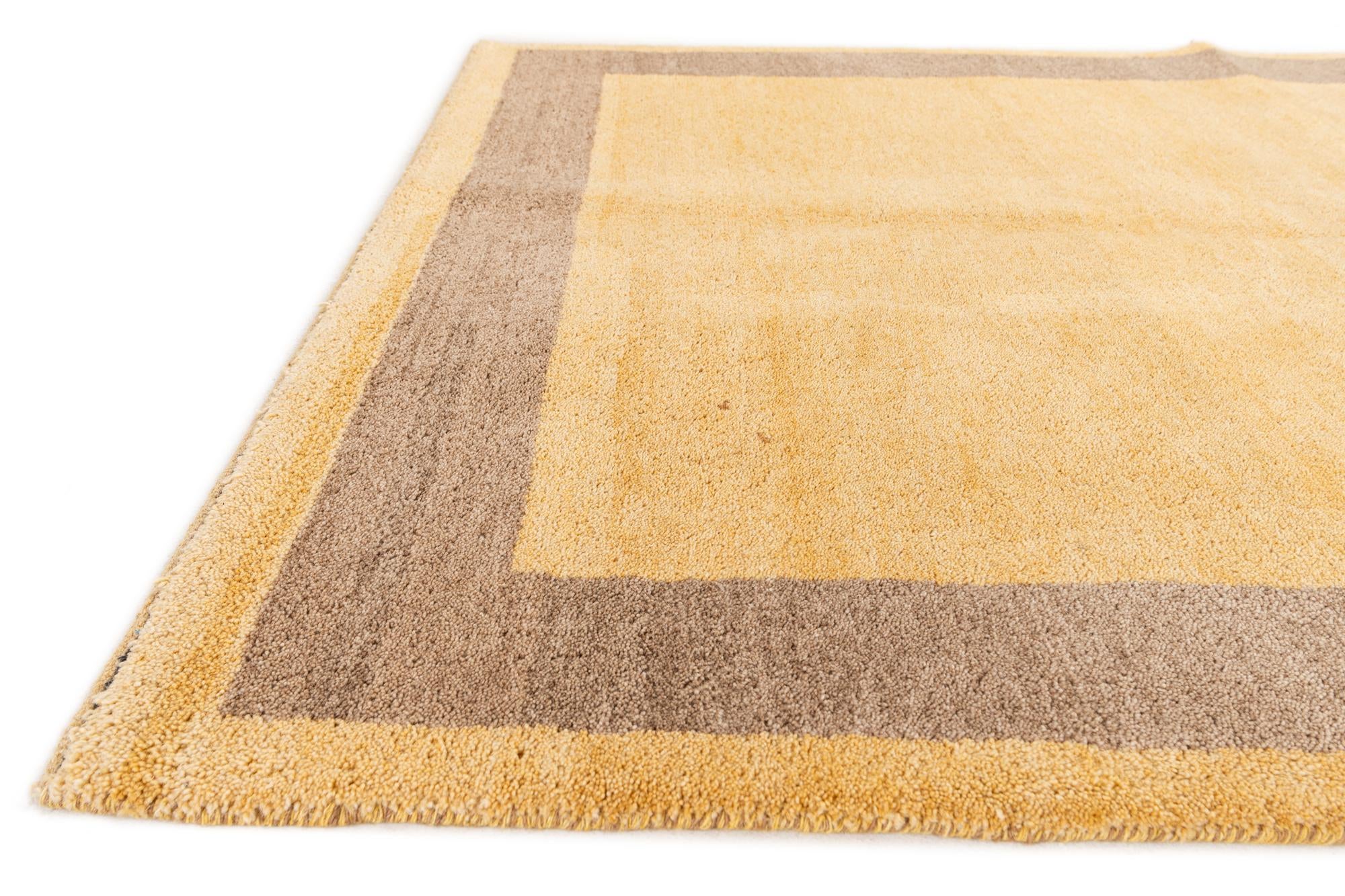 5' 5 x 8' Hand Knotted Gabbeh Wool Rug
