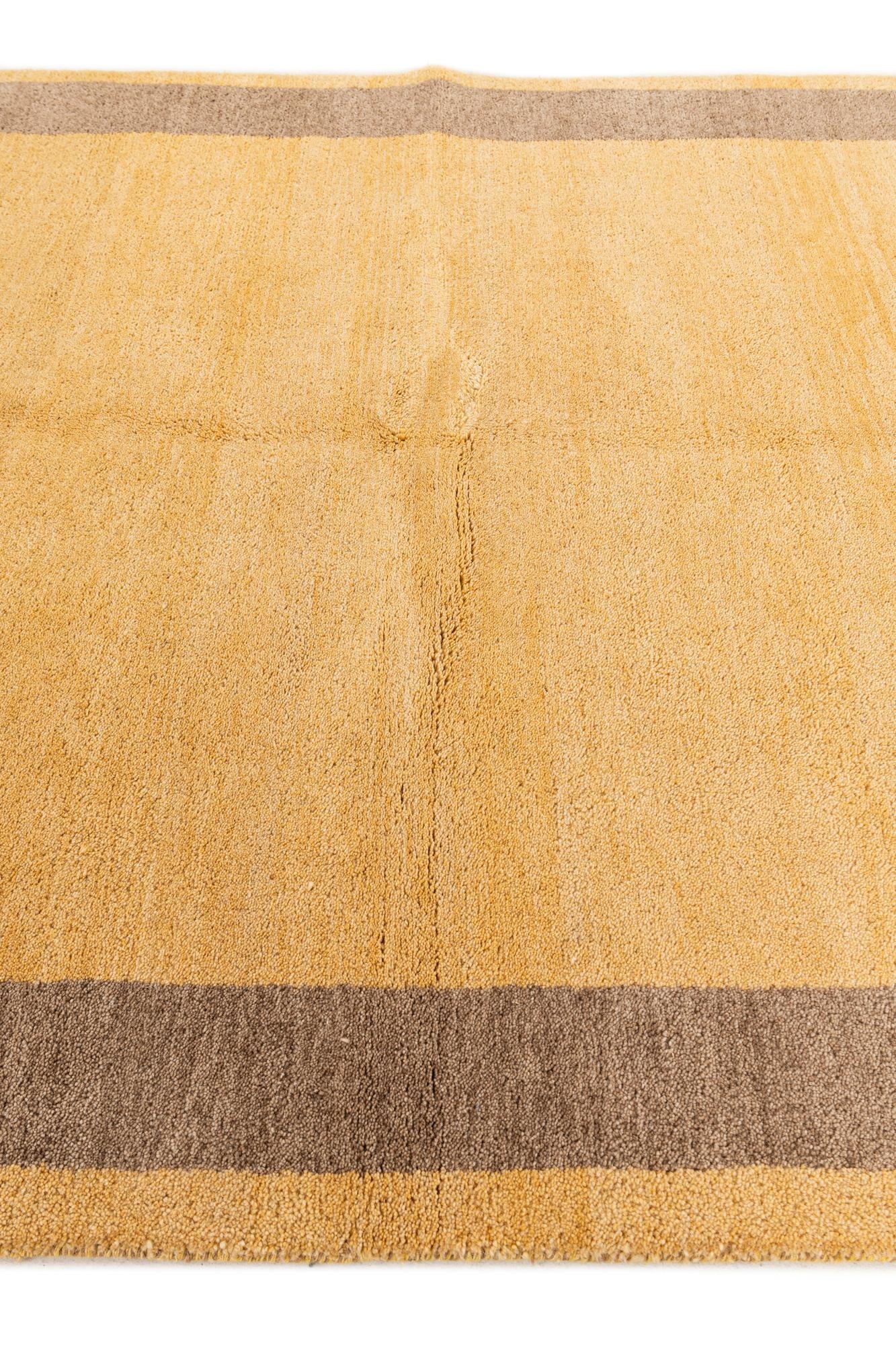 5' 5 x 8' Hand Knotted Gabbeh Wool Rug