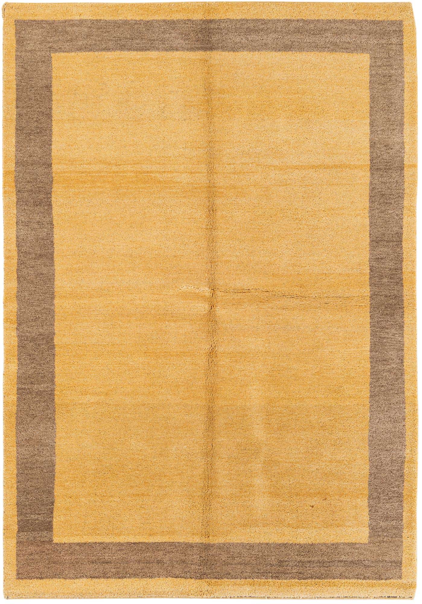 5' 5 x 8' Hand Knotted Gabbeh Wool Rug