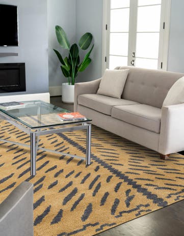 4' 8 x 6' 6 Hand Knotted Gabbeh Wool Rug
