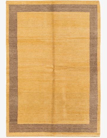 5' 5 x 8' Hand Knotted Gabbeh Wool Rug