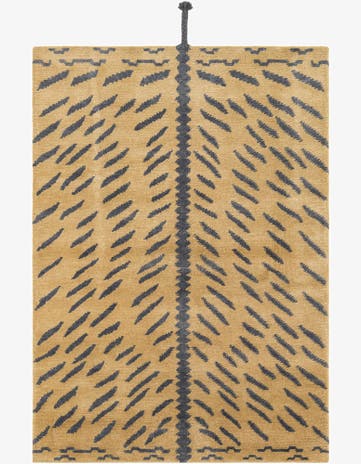 4' 8 x 6' 6 Hand Knotted Gabbeh Wool Rug