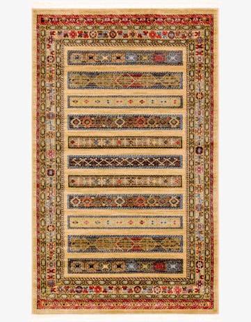 Tan Kashkuli Gabbeh Rug