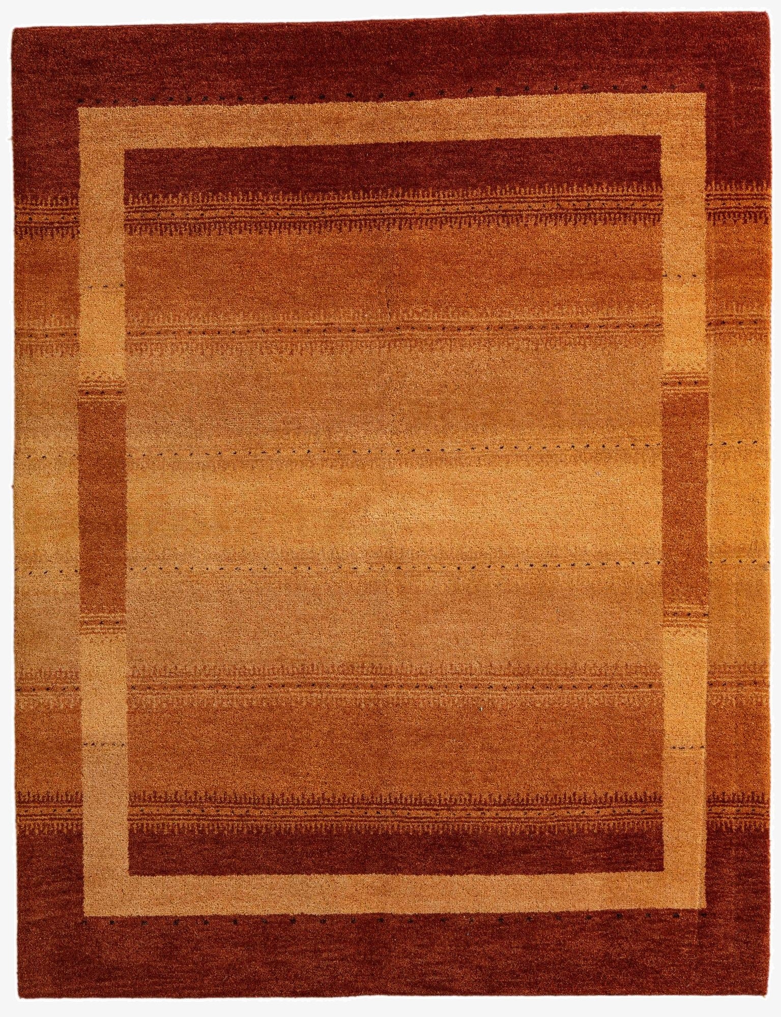5' 3 x 6' 9 Hand Knotted Kashkuli Gabbeh Wool Rug