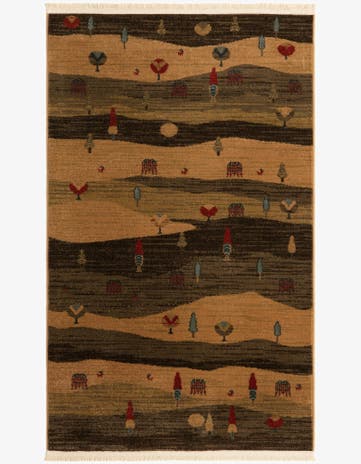 Tan Kashkuli Gabbeh Rug