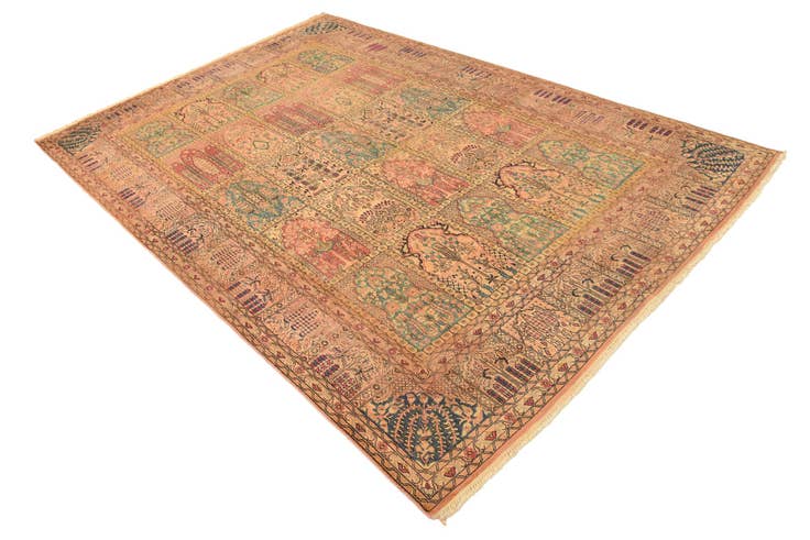 Detail image of 6' x 9' Hand Knotted Kashmir Oriental Rug