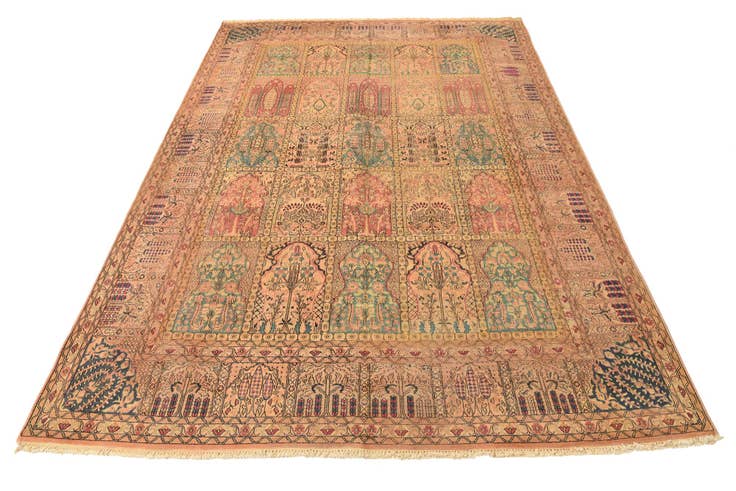 Detail image of 6' x 9' Hand Knotted Kashmir Oriental Rug