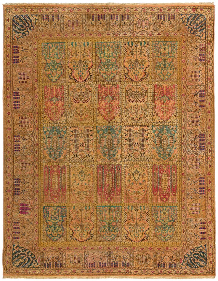 Detail image of 6' x 9' Hand Knotted Kashmir Oriental Rug