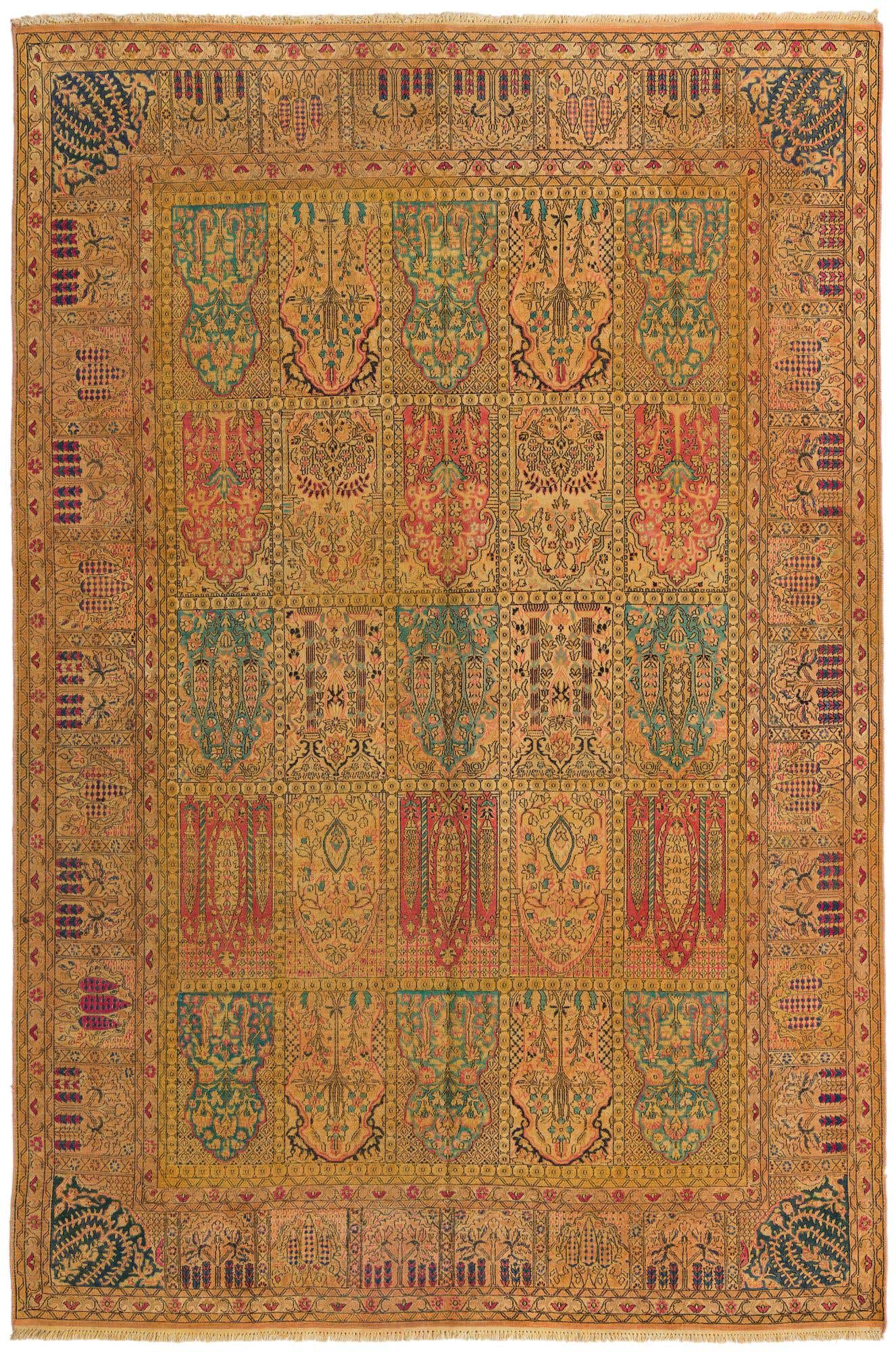 6' x 9' Hand Knotted Kashmir Oriental Rug