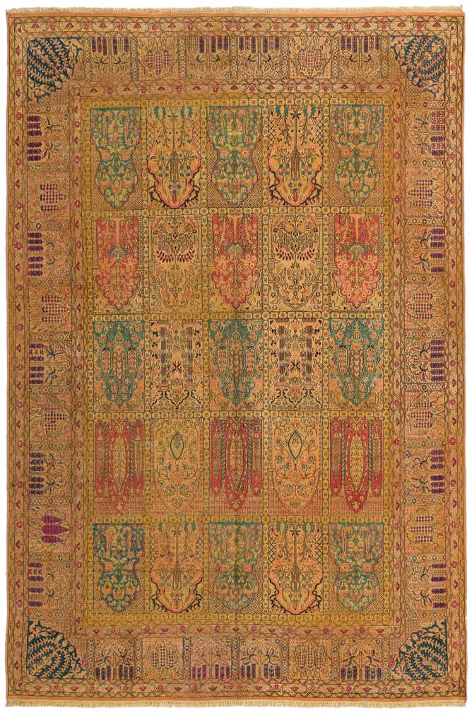 6' x 9' Hand Knotted Kashmir Oriental Rug