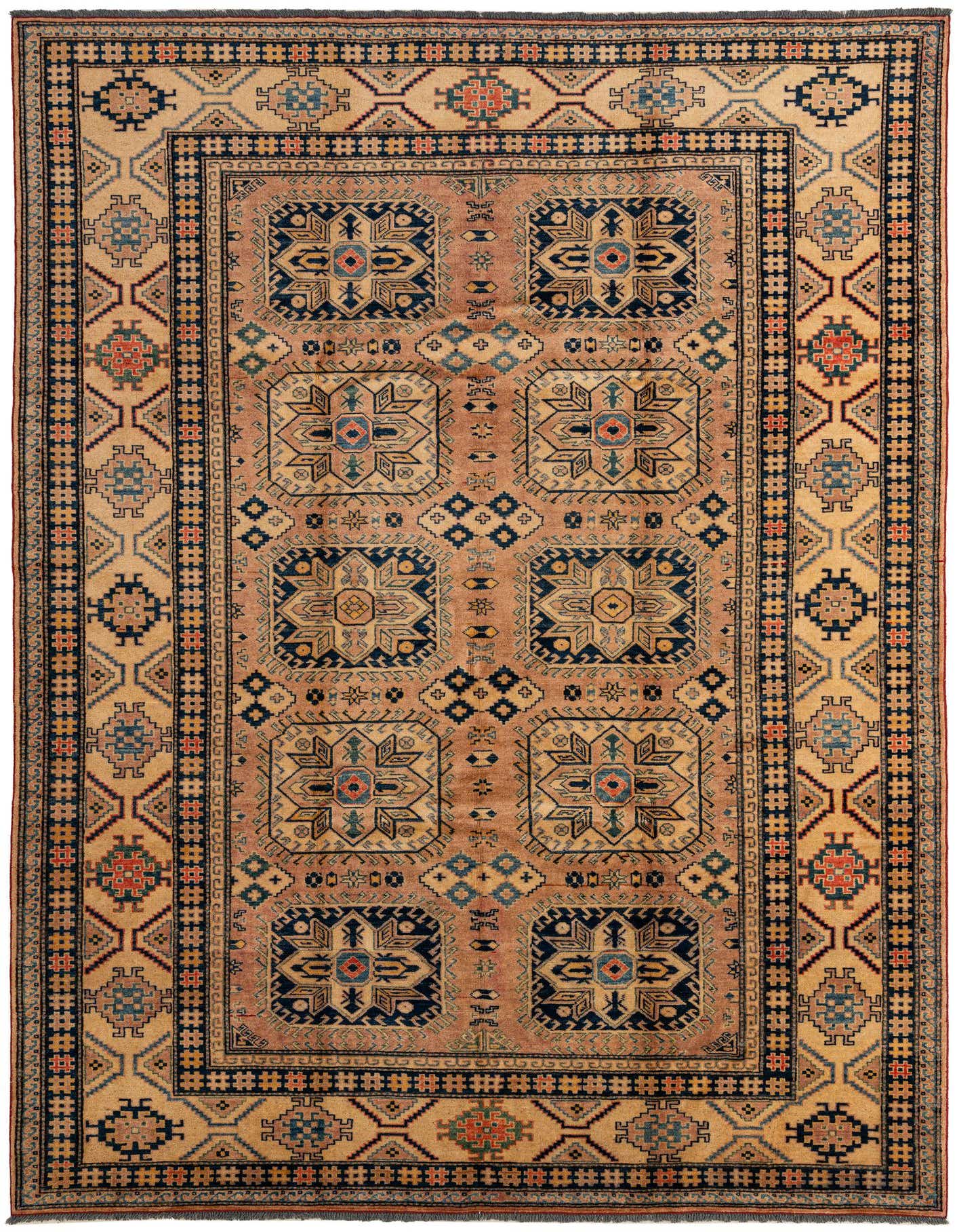 7' 3 x 10' 1 Hand Knotted Kazak Wool Rug