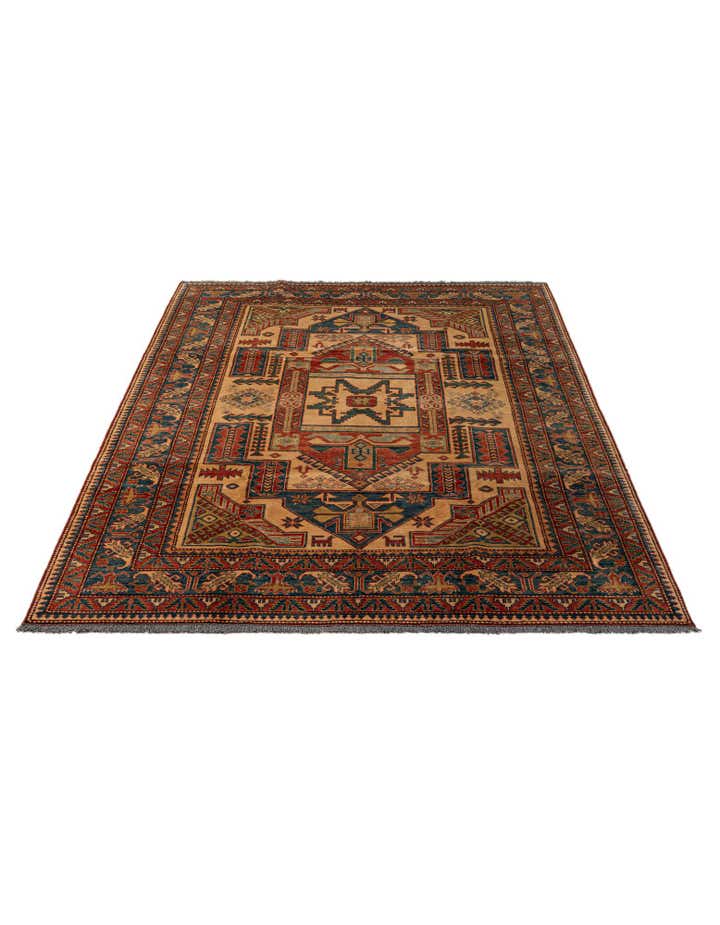 6' 8 x 9' 5 Hand Knotted Kazak Wool Rug