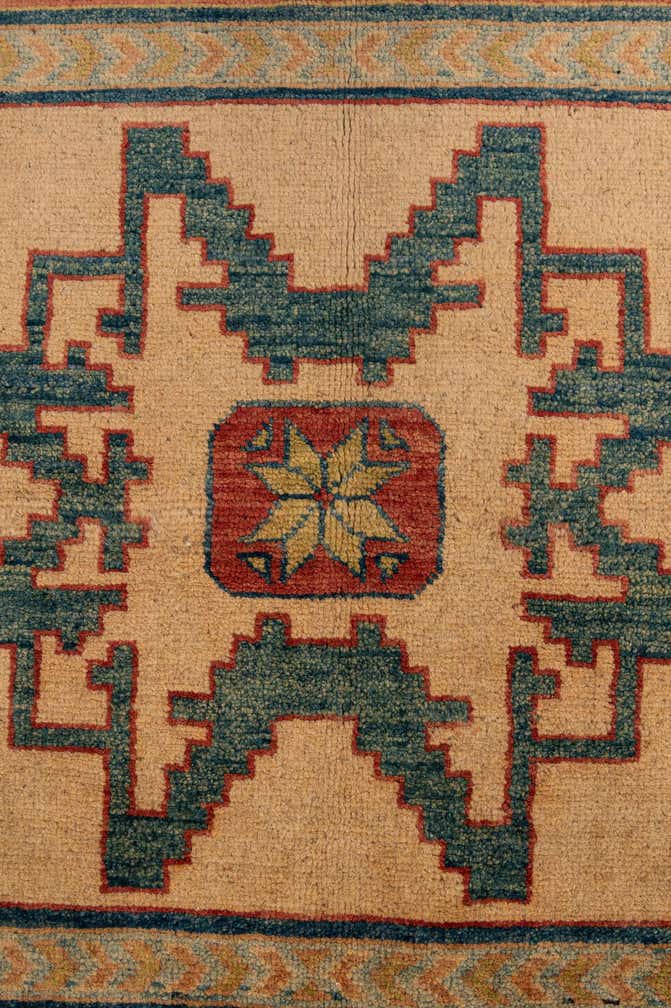6' 8 x 9' 5 Hand Knotted Kazak Wool Rug