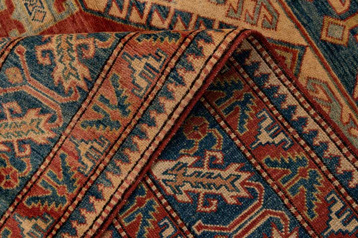 6' 8 x 9' 5 Hand Knotted Kazak Wool Rug